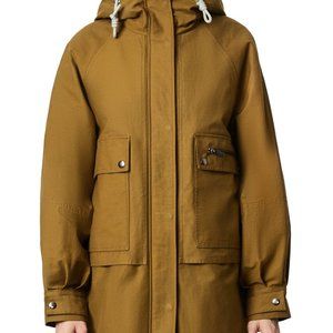 Bernie Hooded Utility Jacket in the color 'Olive', size Large